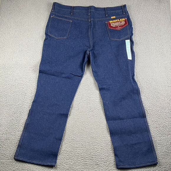 VTG Rustler 87621 Straight Leg Jeans Men's 44x30 Blue Workwear Rugged New - Picture 1 of 11
